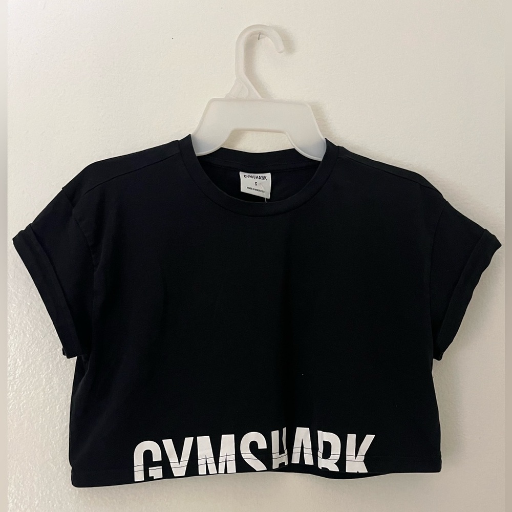 Gymshark Black Tee with Bold Logo